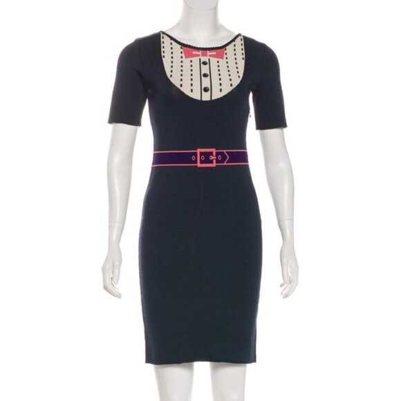 Z Spoke by Zac Posen Trompe L’loeil Knit Sheath Dress XS - Picture 1 of 8